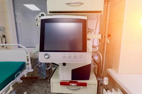 Interior view of an empty operating room with new interior and equipment Stock Photos