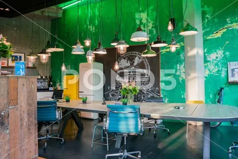 Interior view of the Enterprise rent a car store Stock Photos