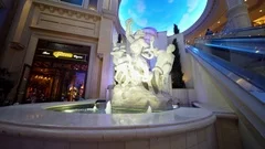 Interior view of The Forum Shops, Caesar, Stock Video