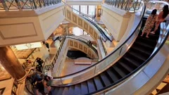 Interior view of The Forum Shops, Caesar, Stock Video