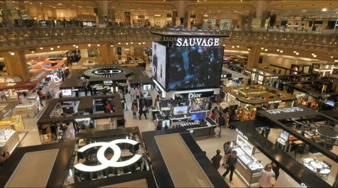 Interior view of galeries lafayette, paris Stock Footage 58783206