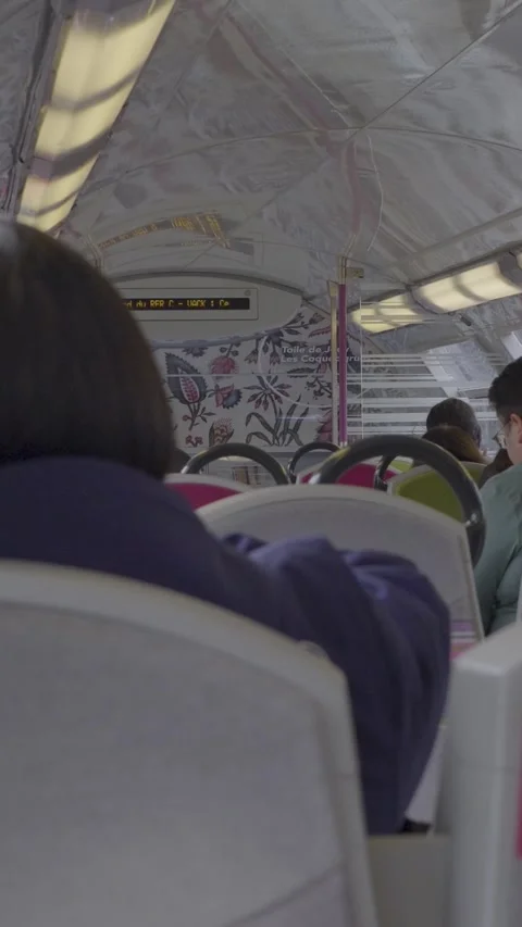 Interior View of a German ICE Train with Occupied Seats and Calm Atmosphere Stock Footage 318580074