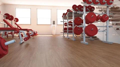 Interior view of a Gym Stock-Illustration