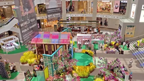 Interior view of the Hari Raya Aidilfitri decoration in Pavilion Kuala Lumpur. 動画素材 239974089