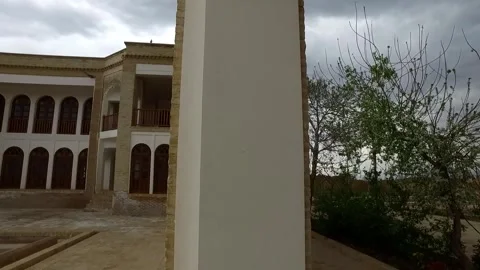 The interior view of a historical villa highlights, stock footage. Stock Footage 304783269