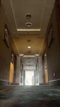 Interior view of the hotel corridor Stock Photos