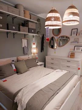 Interior view of IKEA Store. No People Stock Photos