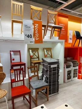 Interior view of IKEA Store. No People Stock Photos