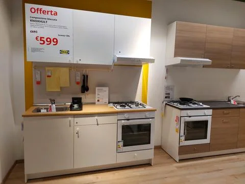 Interior view of IKEA Store. No People Stock Photos