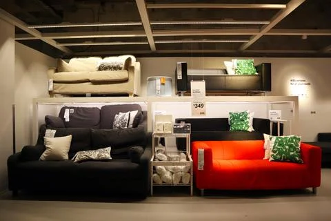 Interior view of IKEA store Foto stock