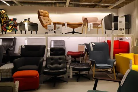 Interior view of IKEA store Stock Photos