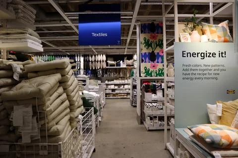 Interior view of IKEA store Stock Photos