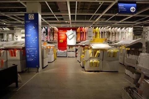 Interior view of IKEA store Stock Photos