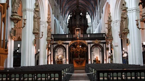  interior view inside Church Stock Footage 118675948