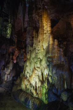 Interior view of Karaca cave located in Cebeli Village,Torul Town,Gumushane c Stock Photos