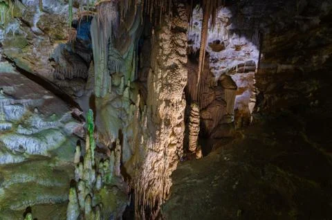 Interior view of Karaca cave located in Cebeli Village,Torul Town,Gumushane c Stock Photos