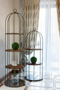 Interior view of a large living room in a country house. Stock Photos