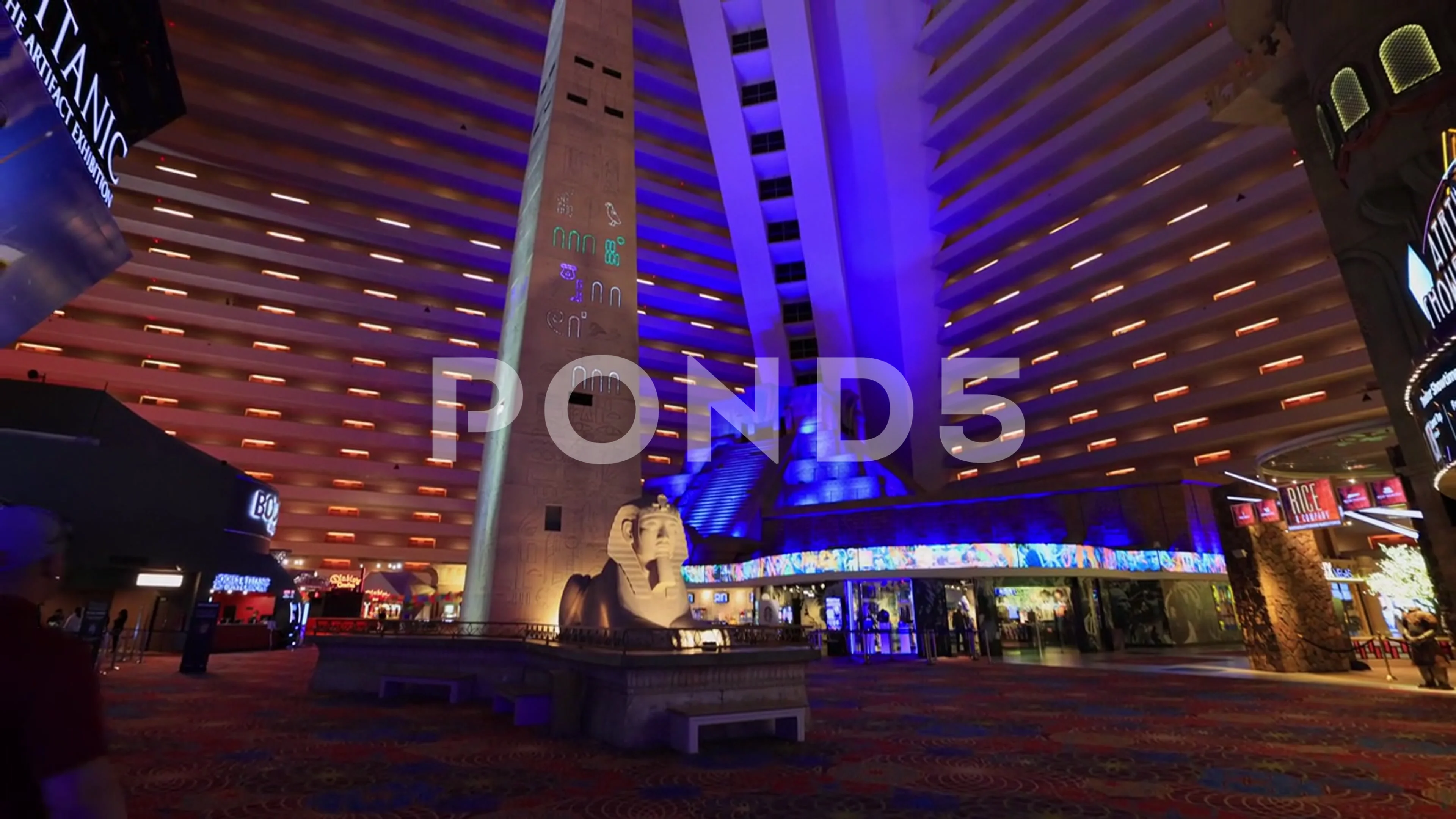 Interior of the Luxor Hotel in Las Vegas Nevada Editorial Image