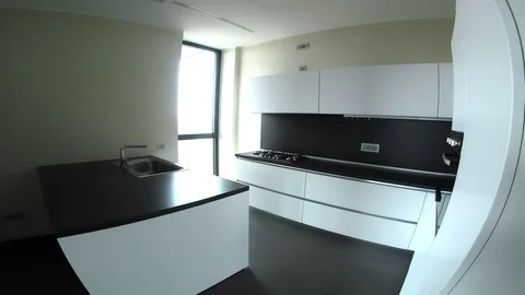 Interior view of luxury skyscraper loft Stockbeeldmateriaal 106116094