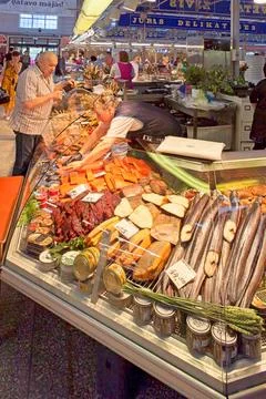 Interior view of market. Foto stock