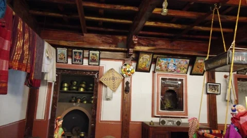 Interior view of a model theme of rural ... | Stock Video | Pond5