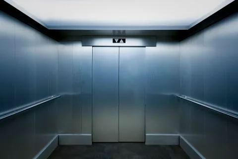 Interior view of a modern elevator Stock Photos