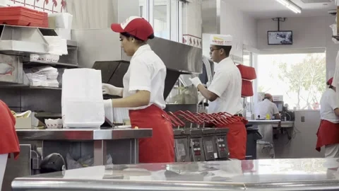 Interior View Of The In N Out Burger Stock Footage 239583632