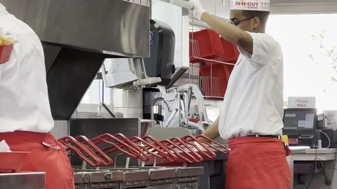 Interior View Of The In N Out Burger Stock Footage 239583689