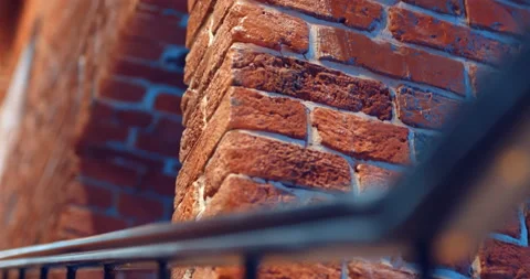 The interior view of the new brick building in the old classic style looks good Stock Footage 119562973