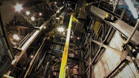 Interior view of an offshore drilling rig Stock Footage 331504354