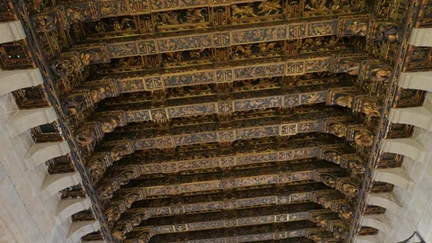Interior view of the Old Silk Exchange (Lonja de la Seda), Valencia, Spain 스톡 동영상 102759552