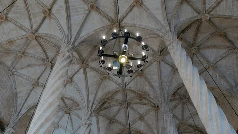 Interior view of the Old Silk Exchange (Lonja de la Seda), Valencia, Spain Vídeo Stock 102791573