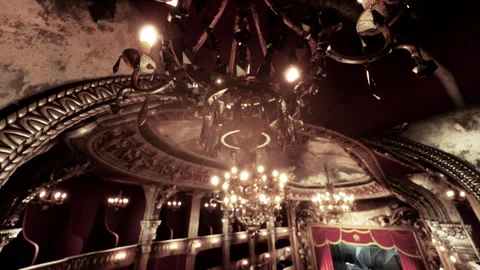 Interior view of the opera house Stock Footage 256082886
