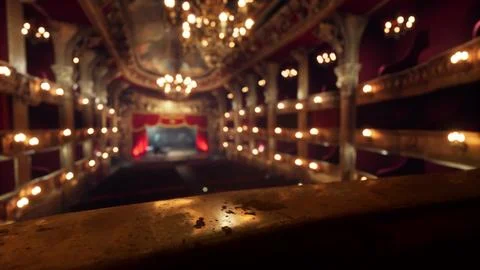 Interior view of the opera house Illustrazione stock