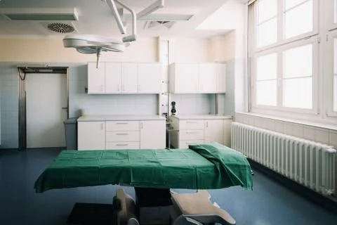 Interior view of operating room without any people or doctors Foto stock