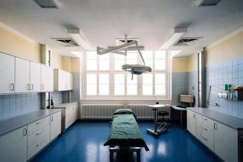 Interior view of operating room without any people or doctors Foto stock