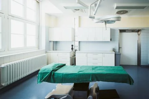 Interior view of operating room without any people or doctors Foto stock