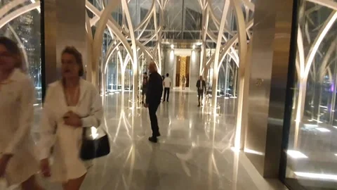 Interior view of the opulent lobby Stock Footage 321894164
