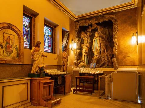 Interior view of the Saints Peter and Paul Church Foto stock
