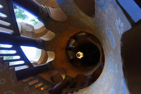 Interior View of Santa Barbara Courthouse Clock Tower 库存照片