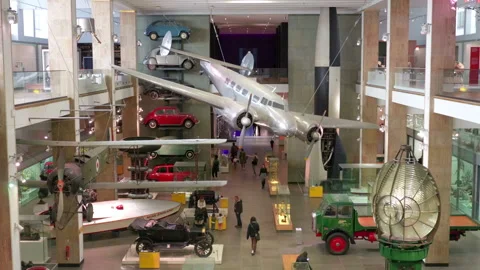 Interior view of the Science Museum, London, UK Stock Footage 296184827