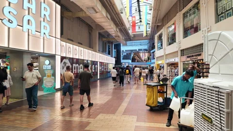 Interior View of Shoppers at Central Market in Kuala Lumpur Video stock 346274333