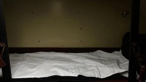 Interior View Of Sleeper Bed In Indian Train Stock Photos