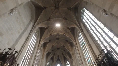 Interior view of St Martin Cathedral in Bratislava Stock Footage 127038774