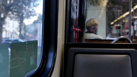 Interior view of tram. Stock Footage 137921102