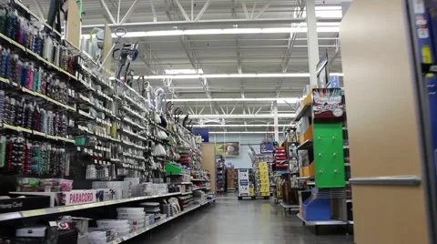 Interior view of walmart. Stock-Footage 59793234