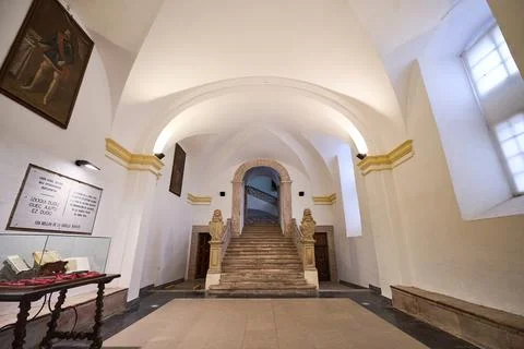 Interior view of the Yuso Monastery, San Millan de la Cogolla, Rioja Alta, Stock-Fotos