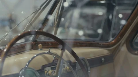 The interior of a vintage car Video stock 92055504