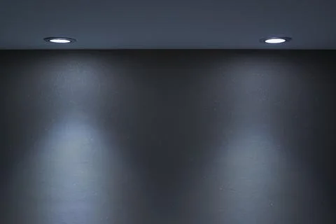 Interior wall and spotlight as background Stock Photos