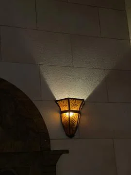 Interior Wall Lighting at Far Far Away Castle, Universal Studios Singapore Stock Photos
